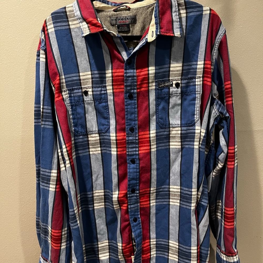 US Polo Assn. Denim Co. Striped Button down. Men's. XL